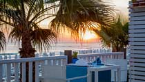 Sunset dining overlooking the sea