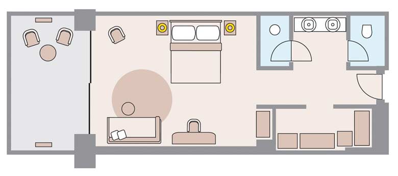 Deluxe Sea View Room Adult Zone Floorplans