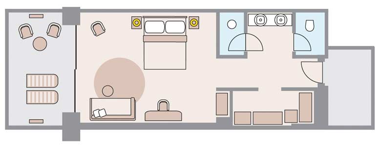 Deluxe Sea View Double 4 Rooms Floorplans