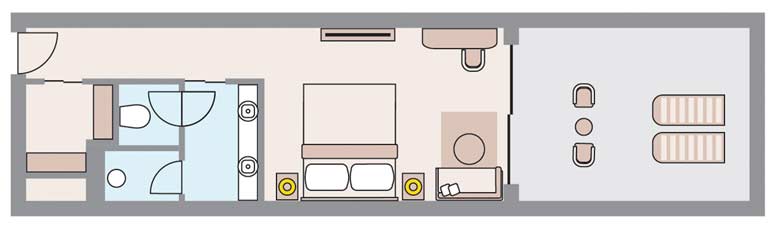 Deluxe Sea View Room Floorplans