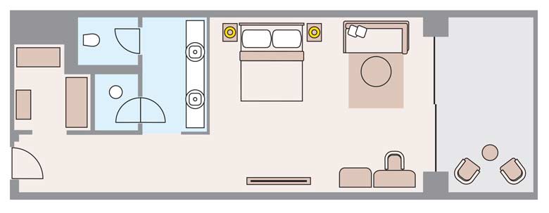 Deluxe Sea View Room Floorplans