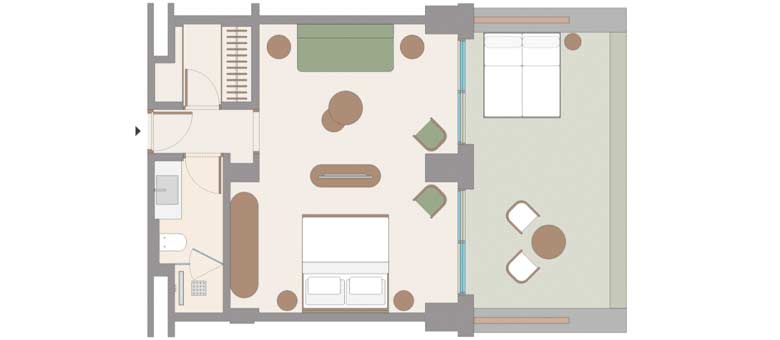 Panorama Junior Suite Sea View Floorplans