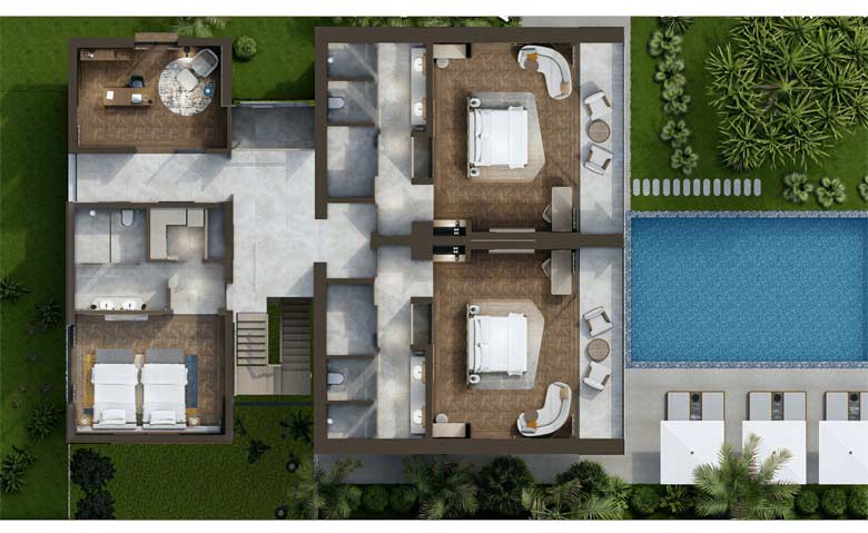Four Bedroom Villa Plans