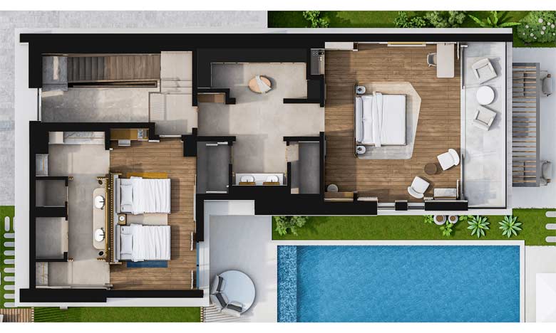 Three Bedroom Villa Plans