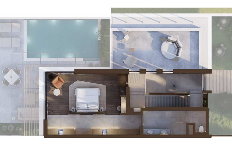 Two Bedroom Villa Floorplans