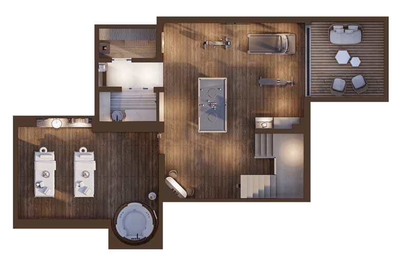 Two Bedroom Villa Floorplans