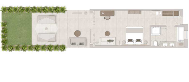 Junior Suite Private Garden Pool View