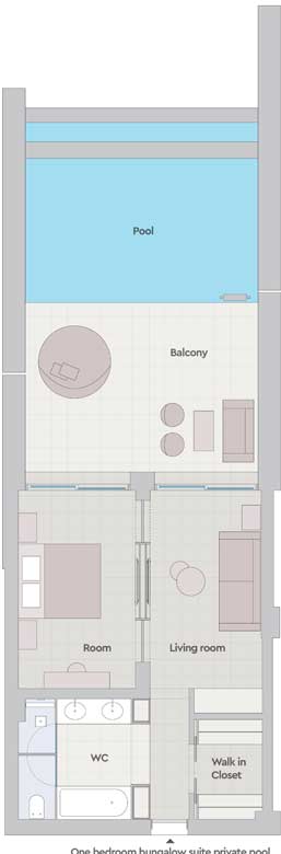 One Bedroom Bungalow Suite Private Pool Floorplans, MarBella Corfu
