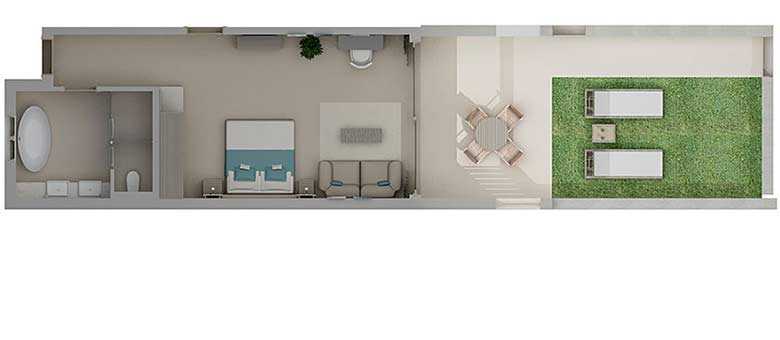 Sani Dunes Deluxe Junior Suite Private Garden Floorplans